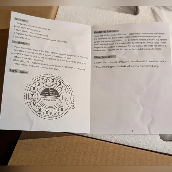 NWOT Jucoan Vintage Bronze Retro Rotary Dial Telephone - Picture 9 of 13